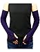 Dahlia Women's Arch Cable Acrylic Knit Fingerless Long Arm Warmer Gloves