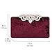 Fawziya Heart Shaped Clutch Velvet Evening Bags And Clutches For Women-Burgundy