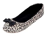 MIXIN Women's Sexy Ballerina Soft Sole Leopard Indoor Slippers