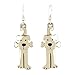 Lulu Dog Earrings with Bone Silver Puppy Wire Far Fetched Mima & Oly