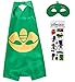 Creacty Catboy Owlette Gekko Costumes and Dress up for Kids, 3 Capes and 3 Masks - Superhero Party Supplies