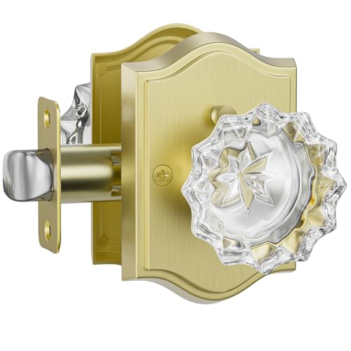 HOSOM Glass Door Knob with Lock