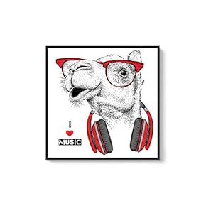 Framed Canvas Wall Art for Living Room, Bedroom Cute Animal Theme Canvas Prints for Home Decoration Ready to Hang - 16x16 inches