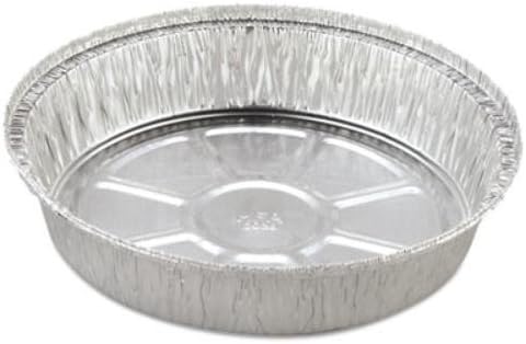 Sherri Lynne Home Round Pans - 9" Disposable Aluminum Foil Pans, Standard Size Cake Tins - 9 X 1.75 Inches, Popular Pan Size for Baking Cakes and Quiches, Pack of 10
