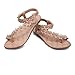 TOOPOOT Women's Sweet Summer Bohemia Beaded Sandals Clip Toe Flat Sandals (8, Khaki)