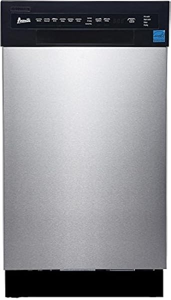 18 dishwasher black stainless steel