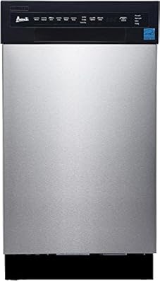 Avanti 18" Built-In Dishwasher with Stainless Steel Panel