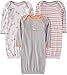 Wan-A-Beez Baby 3 Pack Printed Gown - Orange Giraffe, 0-6 Months