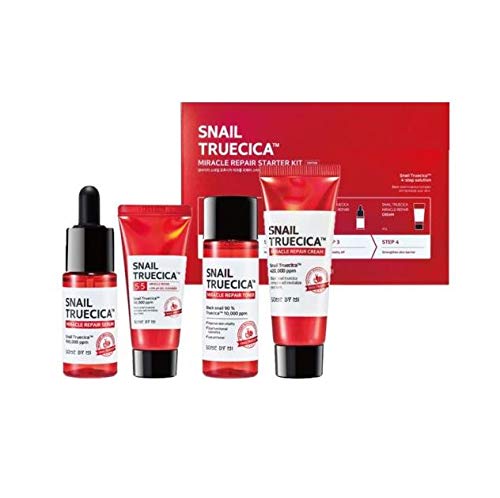 Somebymi Snail Trucica Miracle Repair Starter Kit 4Pcs Set (Toner 30ml+Serum 10ml+Cream 20g+Gel Cleanser 30ml)