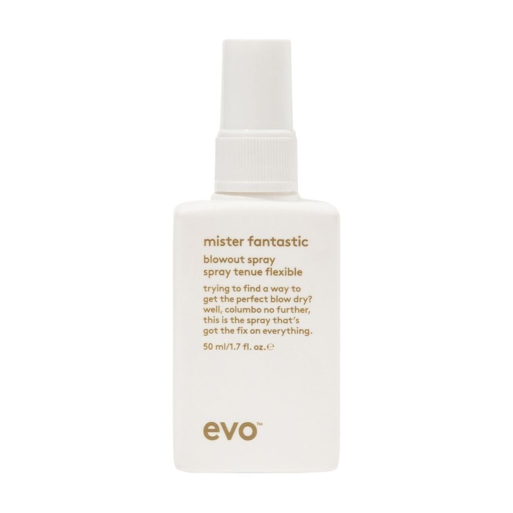 Evo Mister Fantastic Blowout Heat Protection Styling Spray Hair for All Hair Types - Volumising & Faster Blow Dry - 50 mL, Travel Size