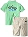 Calvin Klein Little Boys' Toddler Polo and Plaid Short Two-Piece Set