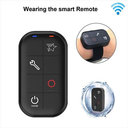 Smart Remote for Gopro WiFi Remote Control Waterproof Charging Cable Wrist Strap GoPro Hero 7Black, GoPro Hero 6, Hero5 Black/Session, Hero4 Silver, Hero4 Black,Hero Sess