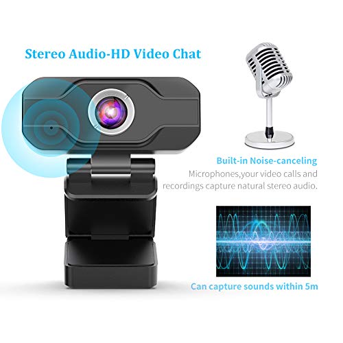 HD Webcam,Homga PC Webcam 1080P Game Web Camera USB Webcam with Microphone Desktop Laptop Camera for Video Calling Conferencing Recording and Streaming (HD Webcam)