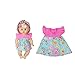 Huang Cheng Toys Set of 6 Doll Clothes for 10-12 Inch Doll Baby Dress Clothes Outfits Costumes Doll Accessories Clothing Handmade