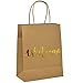 24 Welcome Kraft Paper Wedding Gift Bags for Hotel Guests Birthday Party Favors Baby Boy Girl Shower Favor Graduation Bridal Shower Bridesmaids Welcome printed in Gold Foil on Both Sides