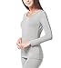 Lapasa Womens Thermal Shirt Fleece Lined Base Layer Top Underwear For Winter Ski L15, Gray/One Piece of Top, Medium