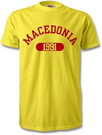 Macedonia Independence 1991 T-Shirt Yellow/Red - XXL