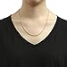 Floreo 10k Yellow Gold 2mm Hollow Rope Chain Necklace with Lobster Claw Clasp for Women and Men, 20 Inch