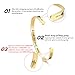 CERSLIMO Bracelets Inspirational Gifts for Women Stainless Steel Personalized Engraved Mantra Quote Keep Going Bracelets Cuff Bangle Motivational Encouragement Gifts for Men Teens Girls(Gold)