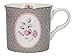 Katie Alice “Ditsy Floral” Fine Bone China Oval Grey Mug by Creative Tops, 230 ml (8 fl oz)