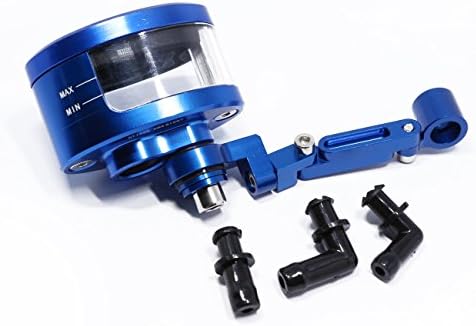 Front Brake Clutch Cylinder Fluid Oil Reservoir Cup Tank Cap+Bracket for R1 R3 R6 FZ6R XJR1300 MT07 MT09 (Blue)