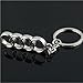 bearfire car logo key chain Zinc Alloy Genuine Leather Key-ring (Audi)