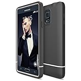 Galaxy Note 4 Case, Maxboost [Vibrance Series] Samsung Galaxy Note 4 Case Protective SOFT-Interior Scratch Protection Metallic Finished Base with Vibrant Trendy Color Slider Style Hard Cases for Samsung Galaxy Note 4 - Black/Black