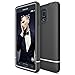 Galaxy Note 4 Case, Maxboost® [Vibrance Series] Samsung Galaxy Note 4 Case [Lifetime Warranty] Protective SOFT-Interior Scratch Protection Metallic Finished Base with Vibrant Trendy Color Slider Style Hard Cases for Samsung Galaxy Note 4 - Black/Black