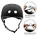 Adult Skateboard Helmet 11-Vents Adjustable Straps Protective Skiing Skate Bike Cycling Helmet Multi Color with Liner for Bicycle Skateboard Outdoor Sports Size Large Black