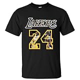 TOTOT Men's Kobe Bryant Los Angeles Lakers The Black Mamba Cotton T Shirt