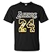 TOTOT Men's Kobe Bryant Los Angeles Lakers The Black Mamba Cotton T Shirt