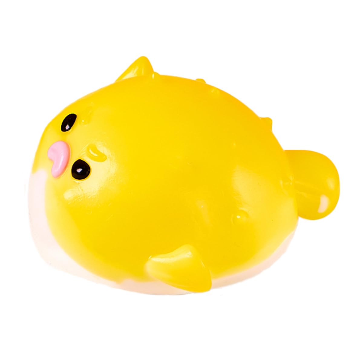 Cute Animals Taba Squishy Toys for Kids & Adults – Kawaii Stress Relief Fidget Sensory Toys, Soft Silicone Squeeze Gifts for Children, Teens, and Adults (Yellow Pufferfish)