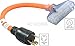 AC WORKS L5-30 30Amp 3-Prong Locking Generator Distribution Cord (1.5FT L5-30 to Tri-Household Flexible)