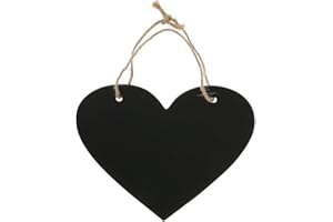 WINOMO Heart Chalkboard Sign: Wooden Blackboard for Christmas Party Wedding Hanging Decoration