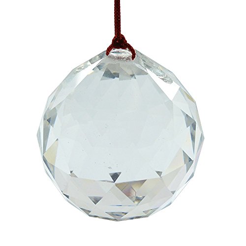40mm Clear Crystal Ball Prisms Pendant Feng Shui Suncatcher Decorating Hanging Faceted Prism Balls