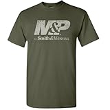 MandP by Smith and Wesson Men’s Distressed Logo T-Shirt (Military Green – 2XL), Online Clothing Store