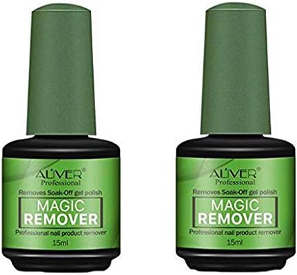 2PCS 15ml Nail Gel Polish Burst Magic Remover Cleaner Soak Off Base Matte Top Coat Gel Polish Nail Acetone Free No More Foils Scraping Sanding Cleaner Degreaser