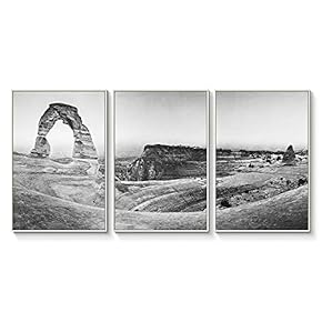 Framed Canvas Wall Art for Living Room, Bedroom Rocky Mountains Landscape Canvas Prints for Home Decoration Ready to Hang - 16"x24"x3 Panels
