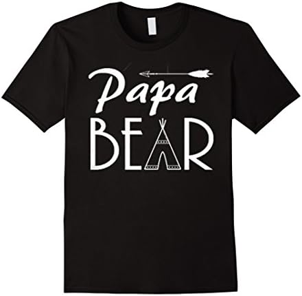 Men's  Father's Day T-Shirt, Papa Bear T-shirt XL Black
