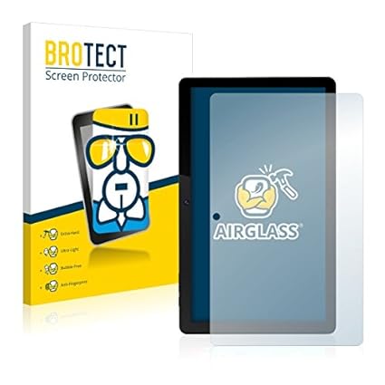 BROTECT AirGlass Premium Glasfolie für Dragon Touch X10 (extrahart, ultradünn, hochtranzparent, Anti-Fingerprint, flexibel)