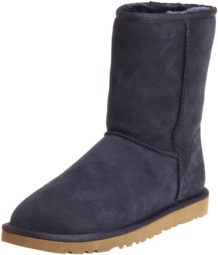 UGG Australia Women's Classic Short Navy Sheepskin  Boot - 6 B(M) US