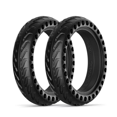 stio Rubber Solid Tire 8.5 inch for Gotrax GXL V2/XR/APEX XL Hiboy S2/S2R Xiaomi M365/Pro Kick Scooter Front/Rear Tyre Shock Absorption Honeycomb Explosion-Proof Replacement Accessories 2PCS