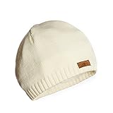 CacheAlaska Beanie White Ivory Knit Hat - Premium Wool Blend - Designed