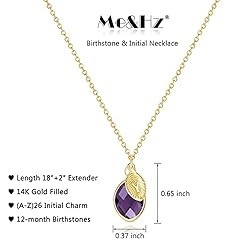Me&Hz 14K Gold Filled February Birthstone Necklace