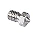 Ivelink M6 0.4mm Stainless Steel Nozzle Extruder for 1.75mm Filament E3D V5-V6 3D Printer (Pack of 5pcs)