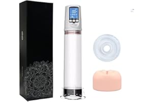 Electric Penis Pump with 2Pcs Penis Ring - Penis Extender for Sex Toys, Rechargeable Automatic Male Masturbator with 4 Suctio