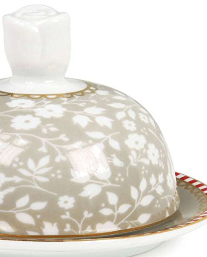 Fine China 17x10x11cm The Leonardo Collection Daisy Meadow Butter Dish Lp Multicolour Butter Dishes