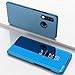 HikerClub Huawei P30 Lite Case Smart Sleep Wake Up Mirror Makeup Metal Electoroplate Plating Flip Clear View Stand Full Protection Case for Huawei P30 Lite (Blue)