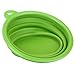 Itery Dog Travel Bowl Pet Folding Bowl Silicone Collapsible Food & Water Bowl (Blue + Green)