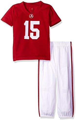 NCAA Alabama Crimson Tide Boys Toddler/Junior Football Uniform Pajamas , Size 6T, Crimson/White